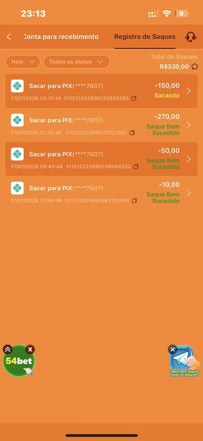 Comprovante de saque 283bet 2